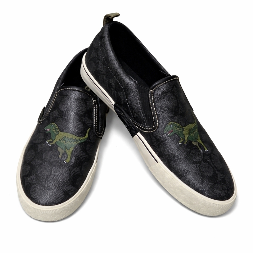 Coach Skate Slip On Sneaker In Signature Canvas With Rexy